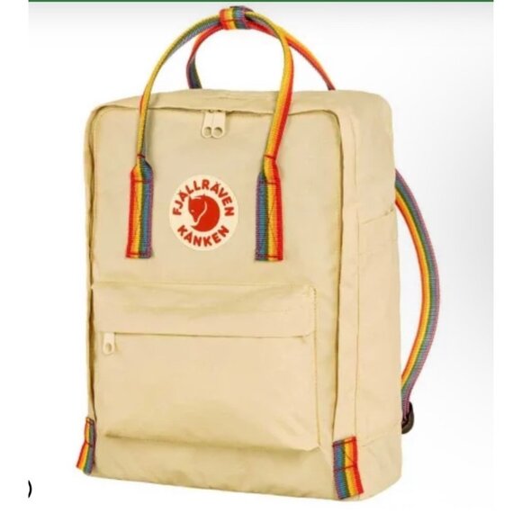 Fjallraven Handbags - Fjallraven Kanken Rainbow Backpack Tote Light Oak Pattern NWT Style 23620 $95